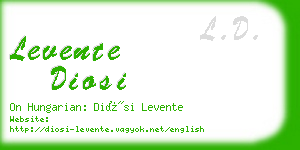 levente diosi business card